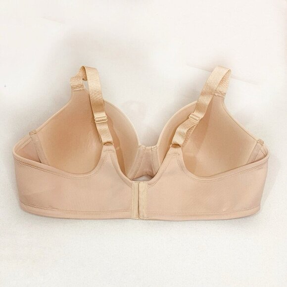 Vanity Fair Beauty Back Bra 44C Beige 76380 Embroidered Detail Smoothing - Picture 4 of 9